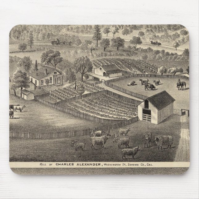 Residences of Charles Alexander Mouse Mat (Front)