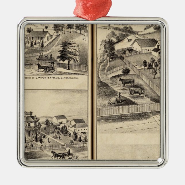 Residences of DG Heald, JM Bowles Metal Tree Decoration (Front)