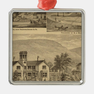 Residences of HJ Murdoch Metal Tree Decoration