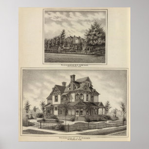 Residences of JR Fisher and MP Simpson, Kansas Poster