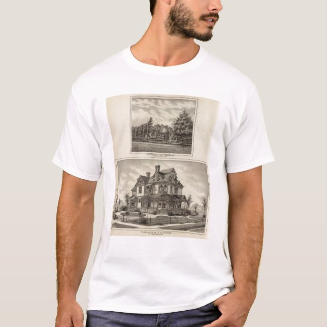 Residences of JR Fisher and MP Simpson, Kansas T-Shirt (Front)