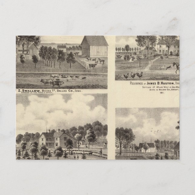 Residences of Swallow Postcard (Front)