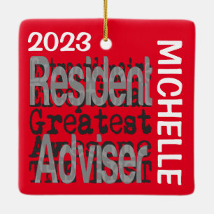 Resident Adviser Extraordinaire CUSTOM Ceramic Ornament