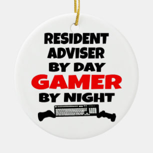 Resident Adviser Gamer Ceramic Tree Decoration