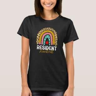 Resident Assistant Leopard Rainbow Healthcare Doct T-Shirt