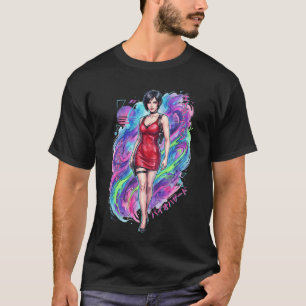 Resident Evil Ada Wong Red Vaporwave Grapple Escap T-Shirt