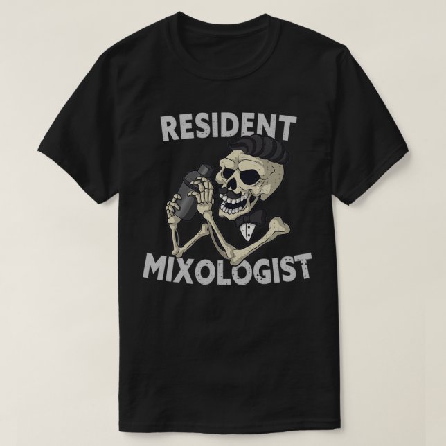 Resident Mixologist Funny Barkeeper 3 T-Shirt (Design Front)