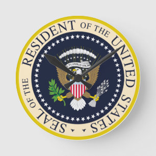 Resident of the United States Round Clock