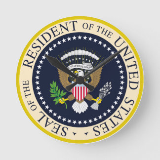 Resident of the United States Round Clock