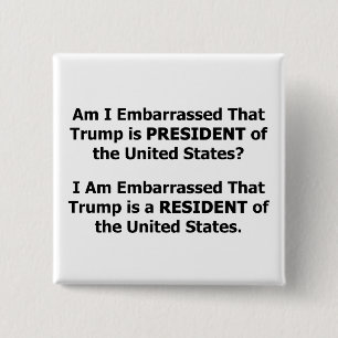Resident Trump 15 Cm Square Badge