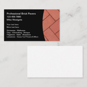 Residential Brick Pavers Professional Business Card