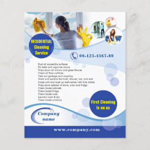 RESIDENTIAL cleaning service flyer template