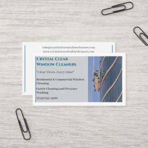 Residential Commercial Cleaning Window Cleaner  Business Card