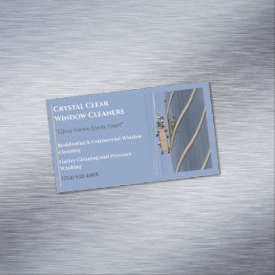 Residential Commercial Cleaning Window Cleaner  Magnetic Business Card