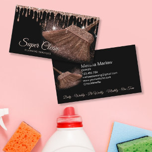 Residential Commercial House Cleaning Housekeeping Business Card