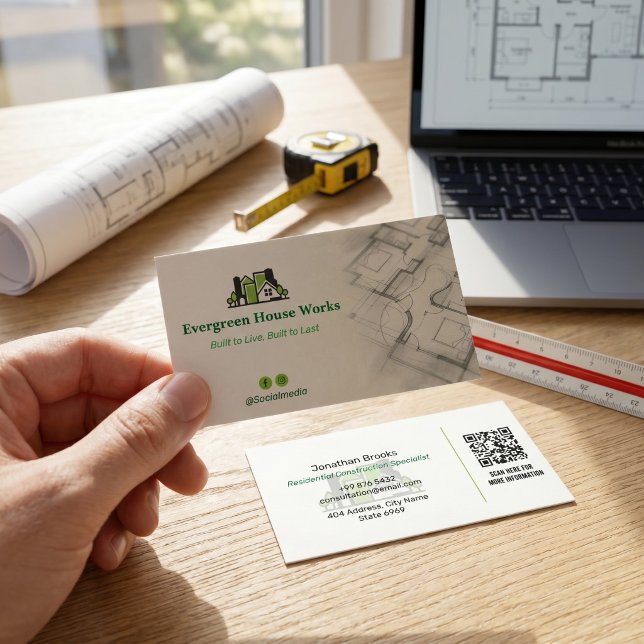 Residential Construction | GreenLight Drafter Business Card (Creator Uploaded)