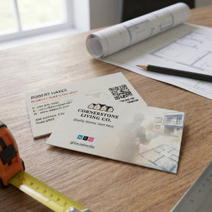 Residential Construction   Grey Skecth Business Card