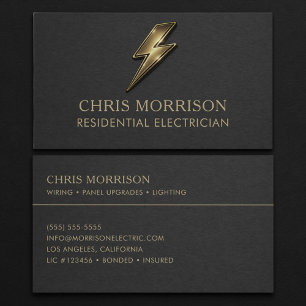 Residential Electrician Professional Business Card