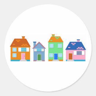 Residential Homes Classic Round Sticker