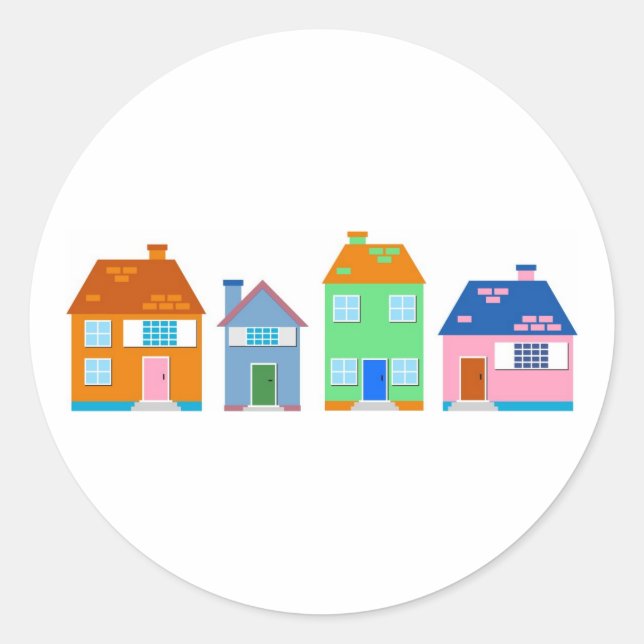Residential Homes Classic Round Sticker (Front)