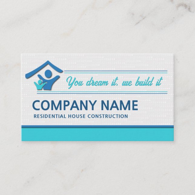 Residential House Construction Home Builder Business Card (Front)