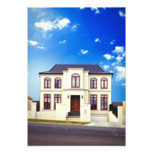 Residential house photo print