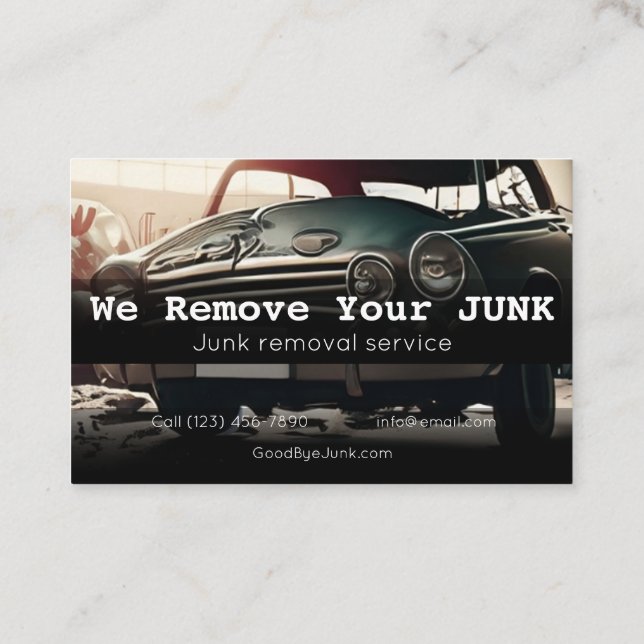 Residential junk removal business card (Back)
