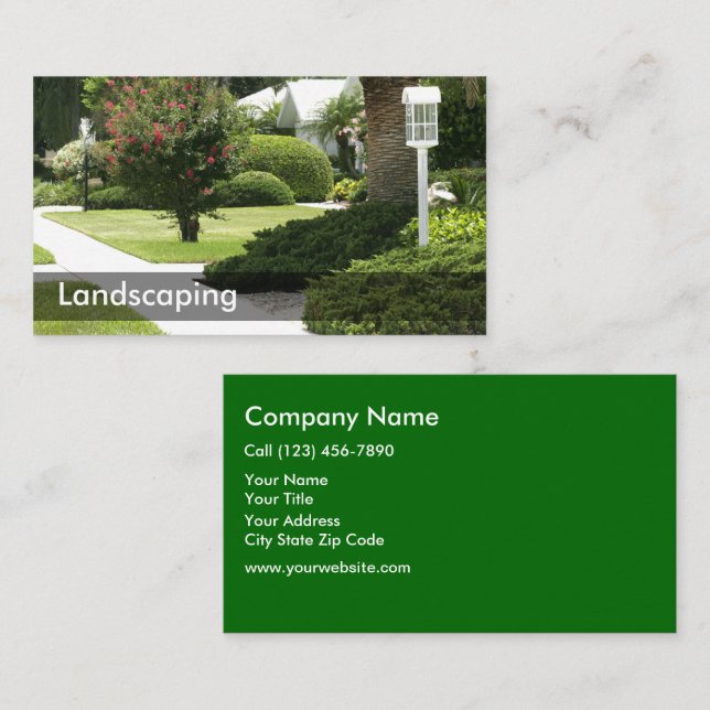 Residential Landscaping Design Business Card (Front/Back)