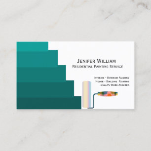  Residential painter Dark green shades Business Card