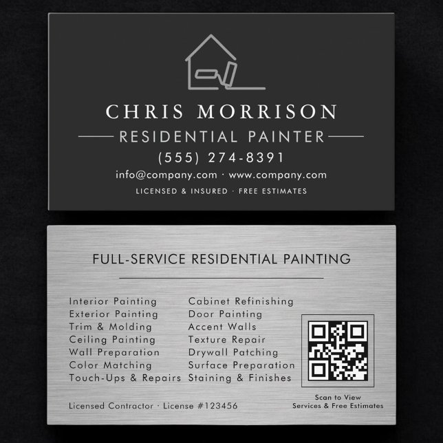 Residential Painting QR Code Professional Business Card (Creator Uploaded)