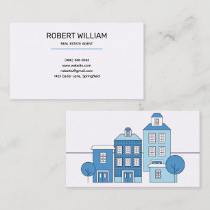 Residential Real Estate Agent Advisor Cute House Business Card