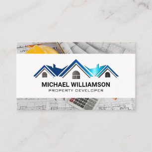Residential Roof Buildings   Blueprints  Business Card
