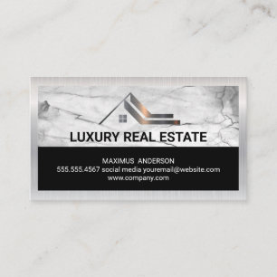 Residential Roof   Metallic Marble  Business Card
