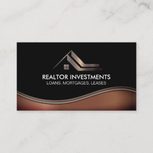 Residential Roof   Metallic Wave Business Card