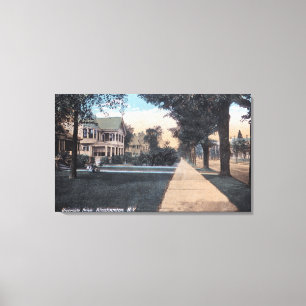 Residential Scene on Riverside Drive Canvas Print