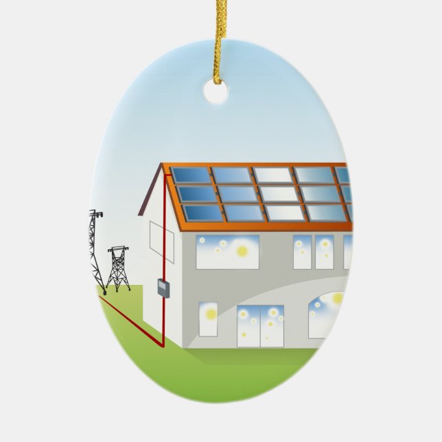 Residential Solar Panel System Ceramic Tree Decoration (Front)