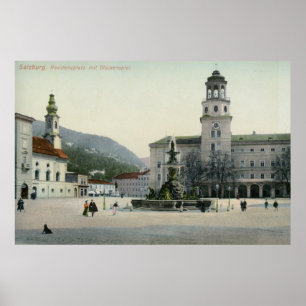 Residenzplatz Salzburg, Austria Poster