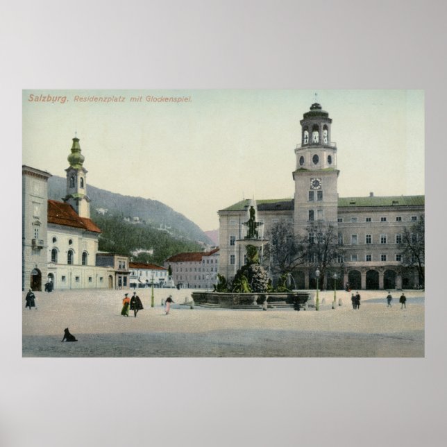 Residenzplatz Salzburg, Austria Poster (Front)