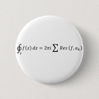 Residue Theorem Of Complex Analysis - Calculus And 6 Cm Round Badge
