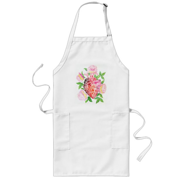 Resilience & Bloom – Mosaic Heart Long Apron (Front)
