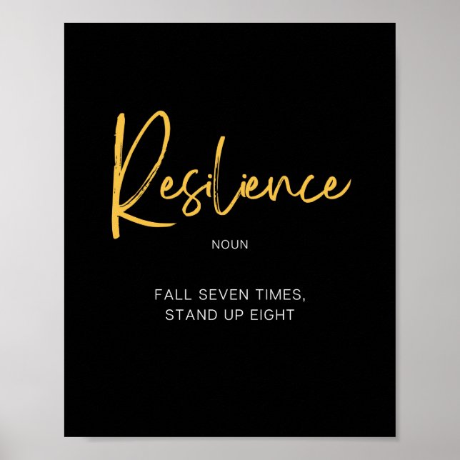 Resilience Inspiring Quote Poster (Front)