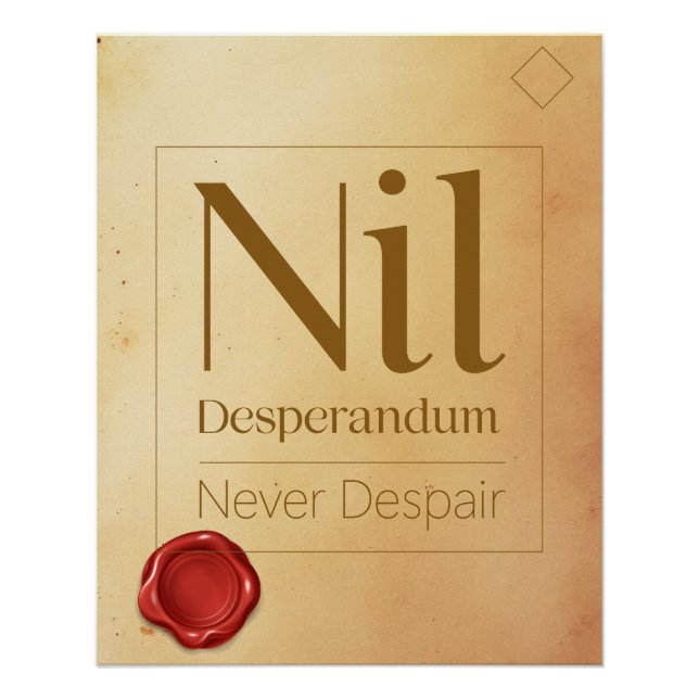 Resilience Latin Quote Poster (Front)