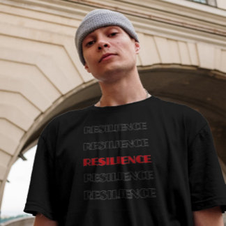 RESILIENCE repeated word t-shirt design 