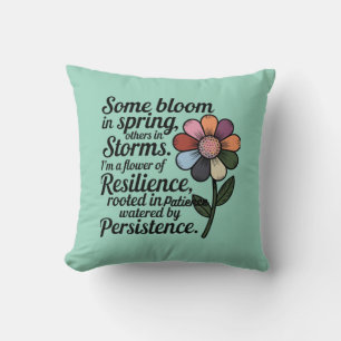 Resilience Throw Pillow – Inspirational Quote