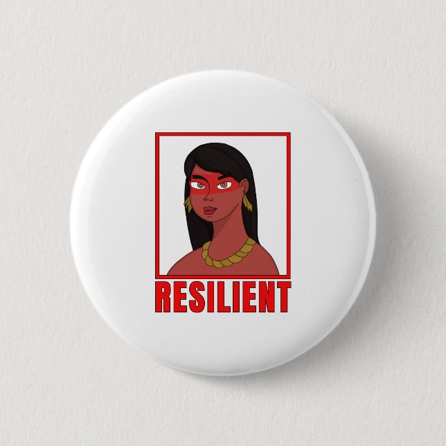 Resilient 6 Cm Round Badge (Front)