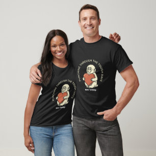 Resilient Baby Monkey & Heart Punching Through T-Shirt
