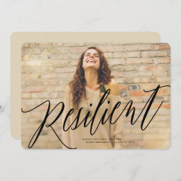 Resilient Cursive Graduation Announcement