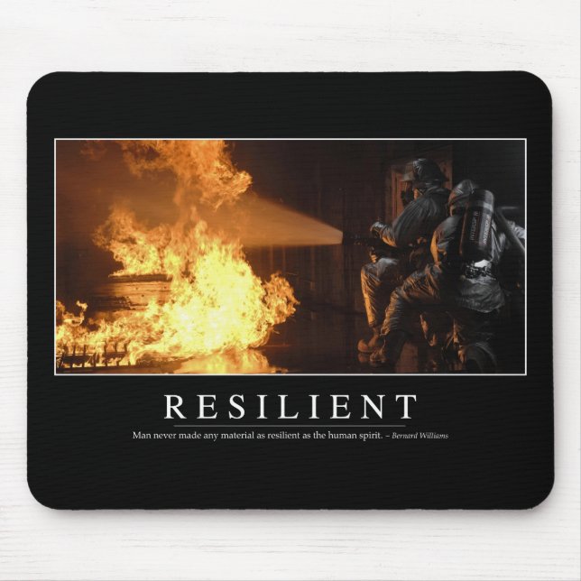 Resilient: Inspirational Quote Mouse Mat (Front)