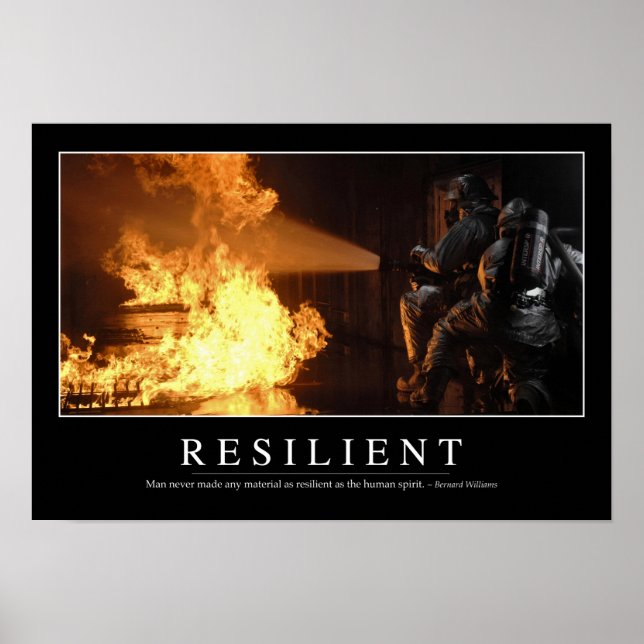Resilient: Inspirational Quote Poster (Front)