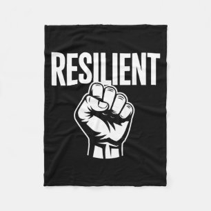 Resilient Mental Strength Self-Esteem Motivation Fleece Blanket